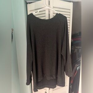 LOFT Charcoal Long Sleeve Tee
